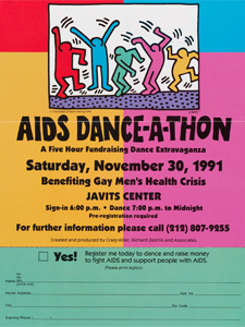 Flyer With Graphic Design By Keith Haring