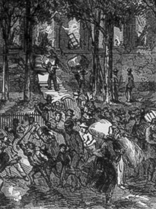 The Riots Of New York—the Rioters Burning And Sacking The Colored Orphan Asylum