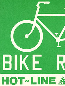 Bike Route Sign From Transit Strike