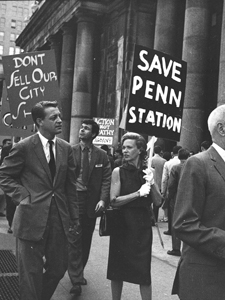 The Action Group For Better Architecture New York (agbany) Demonstrates Against The Scheduled Demolition Of Pennsylvania Station 
