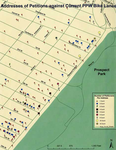 Brooklyn Addresses Of Petitions Against Current Ppw Bike Lanes