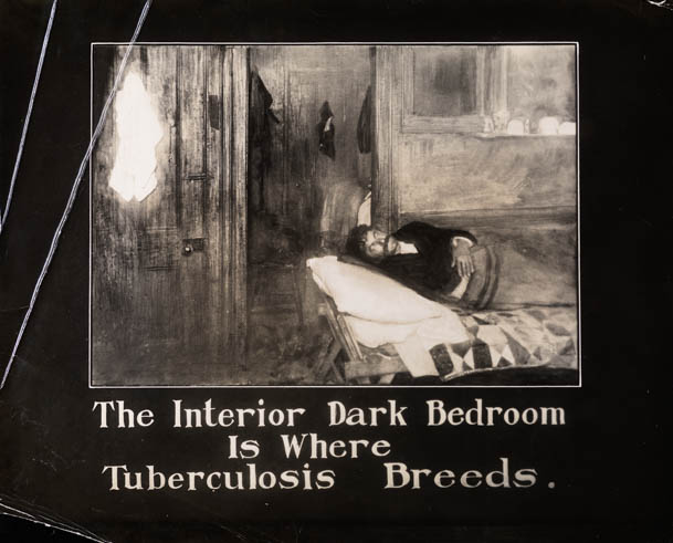 Jacob A. Riis, The Interior Dark Bedroom Is Where Tuberculosis Breeds