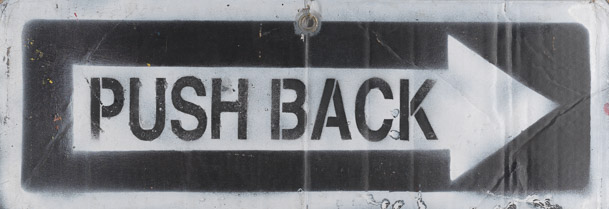 “Push Back” Sign