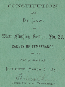 Cadets Of Temperance Constitution And By-laws