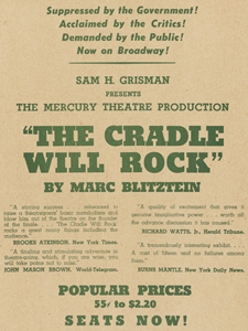 Flyer For The Cradle Will Rock