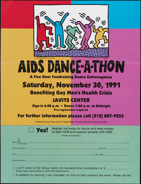 Flyer With Graphic Design By Keith Haring
