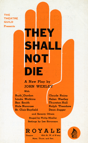 Poster For John Wexley’s They Shall Not Die